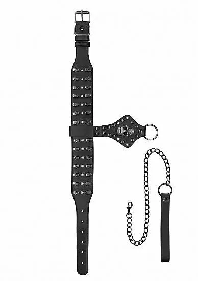Couples Ouch Skulls Bones Neck Chain With Skulls And Leash Ouch Couples Ouch Skulls Bones Neck Chain With Skulls And Leash Ouch