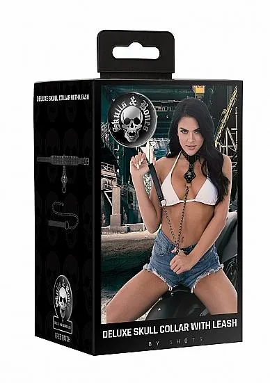 Couples Ouch Skulls Bones Neck Chain With Skulls And Leash Ouch Couples Ouch Skulls Bones Neck Chain With Skulls And Leash Ouch