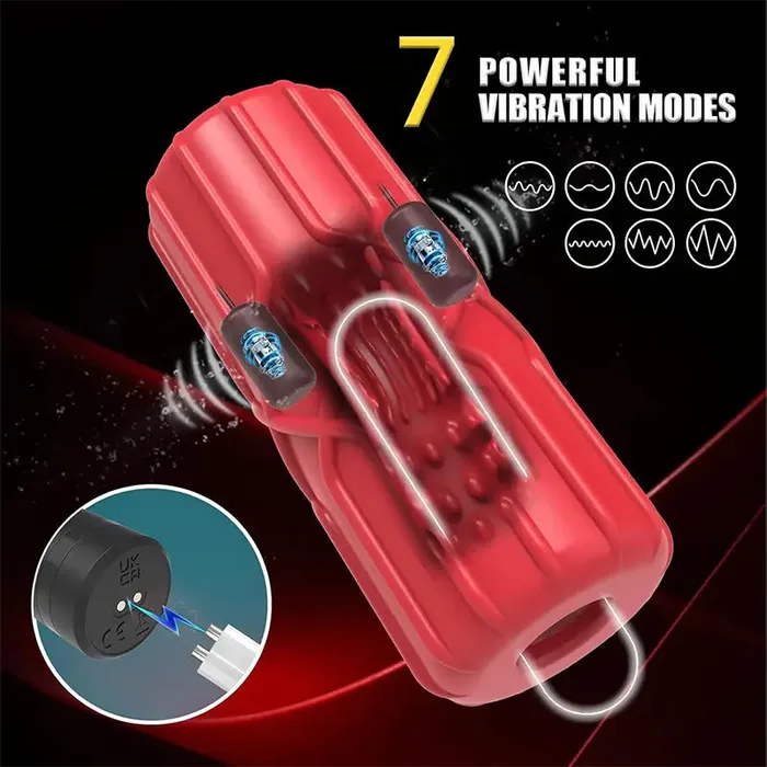 Male Sex Toys Removable Spiral Texture Male Vibration Trainer OOTYEMO