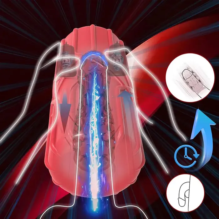 Male Sex Toys Removable Spiral Texture Male Vibration Trainer OOTYEMO
