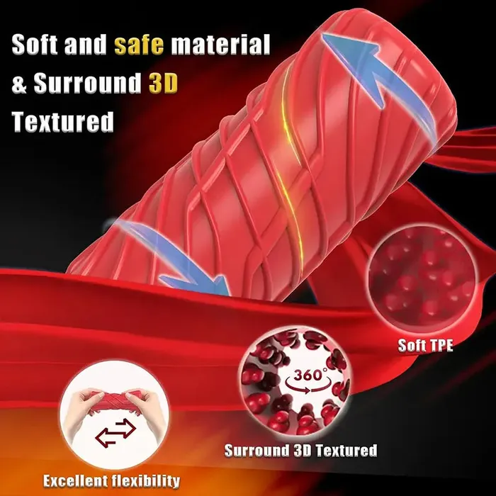 Male Sex Toys Removable Spiral Texture Male Vibration Trainer OOTYEMO