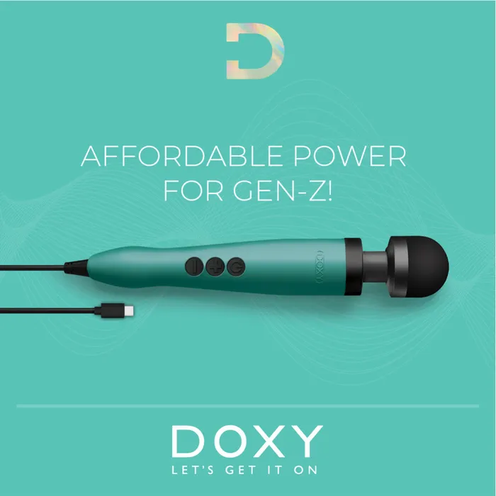 Doxy Wand 3 Turquoise USB Powered Doxy Wand Massagers Vibrators