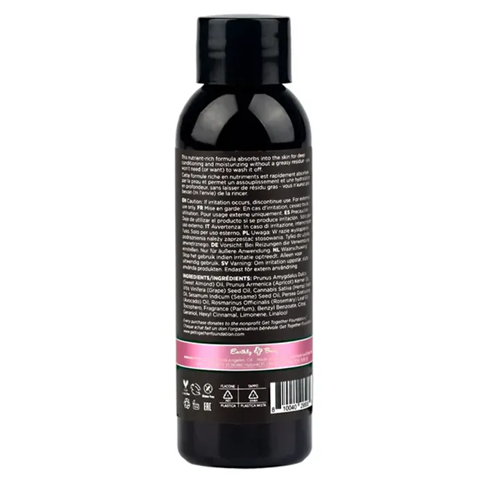 Earthly Body Couples Massage Oil Zen Berry Rose 2 fl oz 60 ml