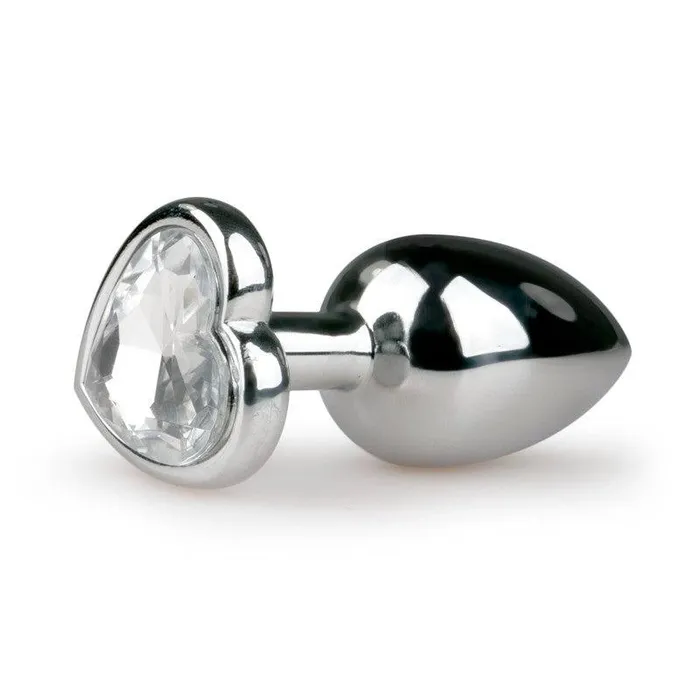 Female Sex Toys EasyToys metal butt plug with crystal heart jewel Easy