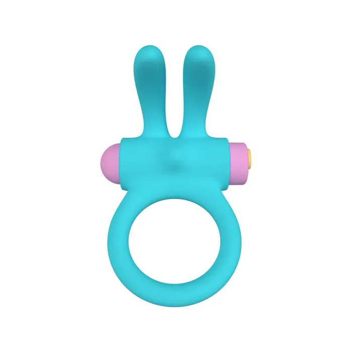 Party toys Male Sex Toys Silicone Cock Ring with Clitoris Stimulator Riny Blue