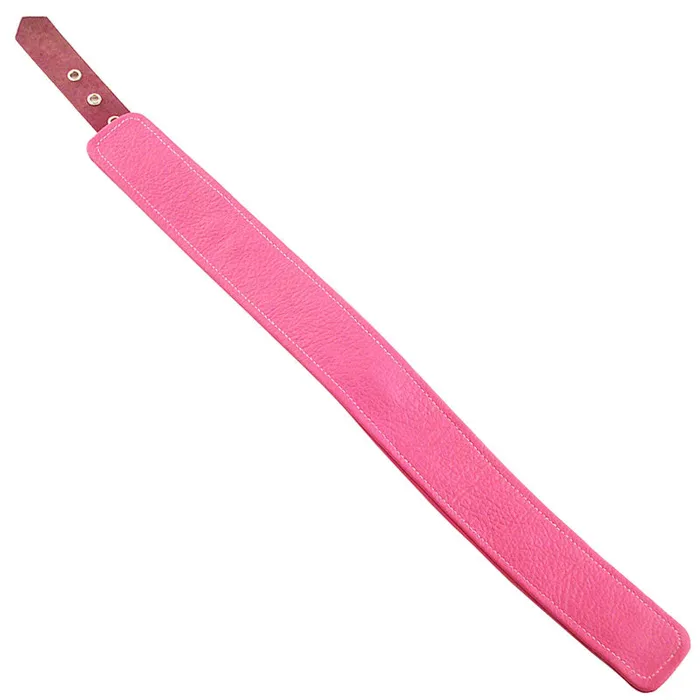Rouge Garments Restraints Pink Leather ORing Collar