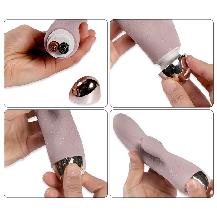MD Female Sex Toys MD 10Mode Silicone Dildo Rabbit Vibrator Dual Stimulation Toy