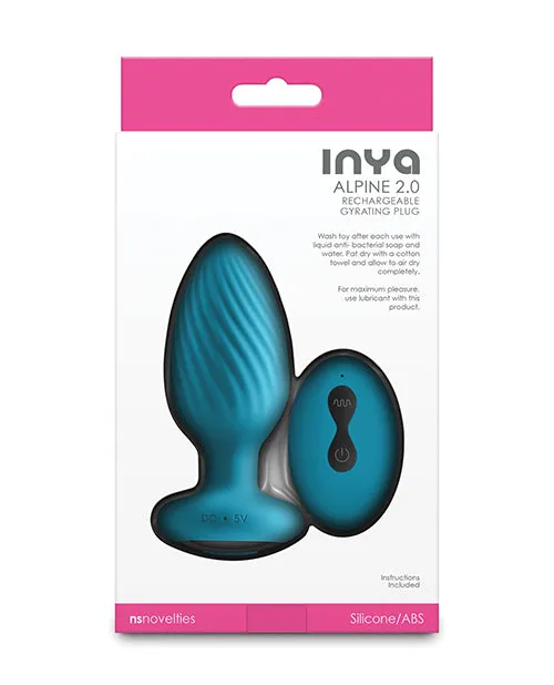 Anal Ns Novelties INC INYA Alpine 20 Gyrating Vibrating Anal Plug wRemote Teal Anal Ns Novelties INC INYA Alpine 20 Gyrating Vibrating Anal Plug wRemote Teal