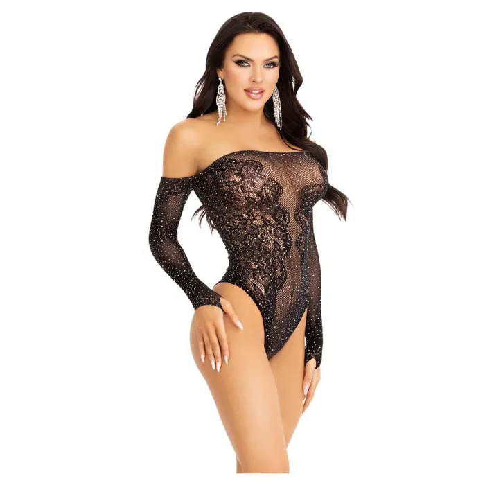Couples iloveexcitement Leg Avenue Fade Into You Rhinestone Lace Teddy