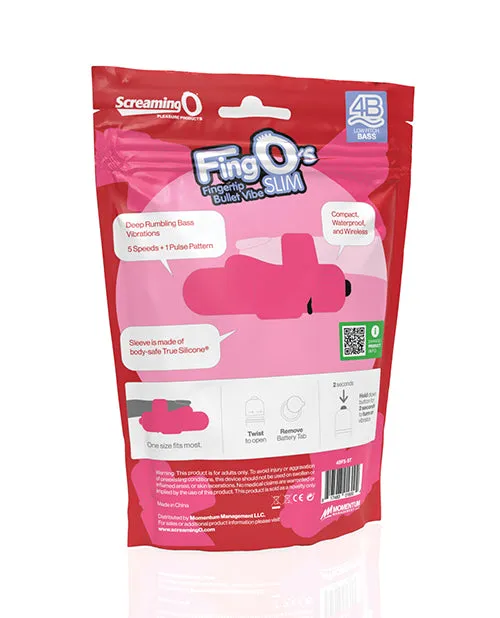 Female Sex Toys Screaming O 4B FingO Slim Strawberry Bushman Products
