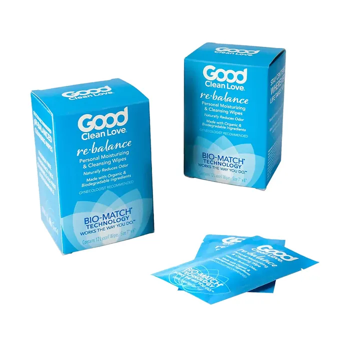 Good Clean Love Rebalance Cleansing Wipes 12Pack Good Clean Love Vibrators