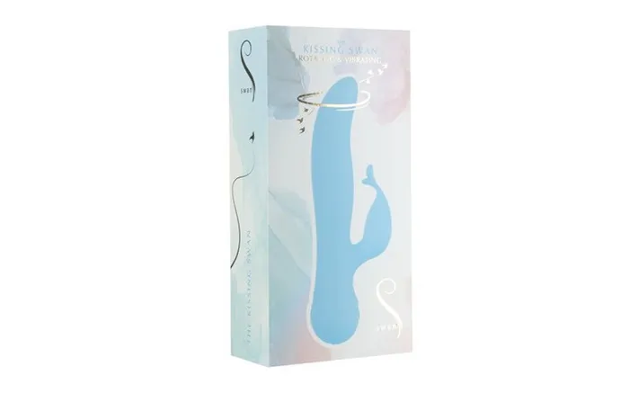 Kissing Swan Rechargeable Rabbit Vibrator Blue Swan Vibrators