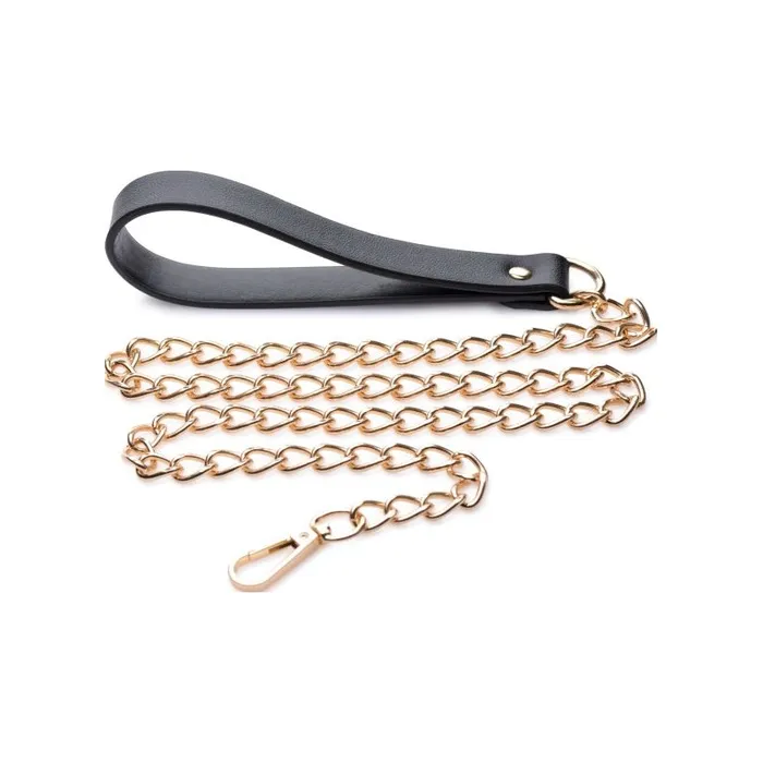Leashed Lover BlackGold Chain Leash Master Series Anal