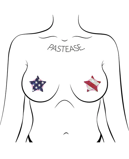Pastease Vibrators Pastease Premium Petites Glittering Stars Stripes Redwhiteblue Os