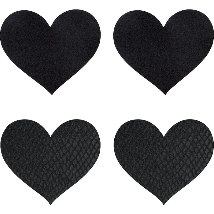Peekaboo Pasties Anal Peekaboo Pasties Classic Hearts Pasties Black