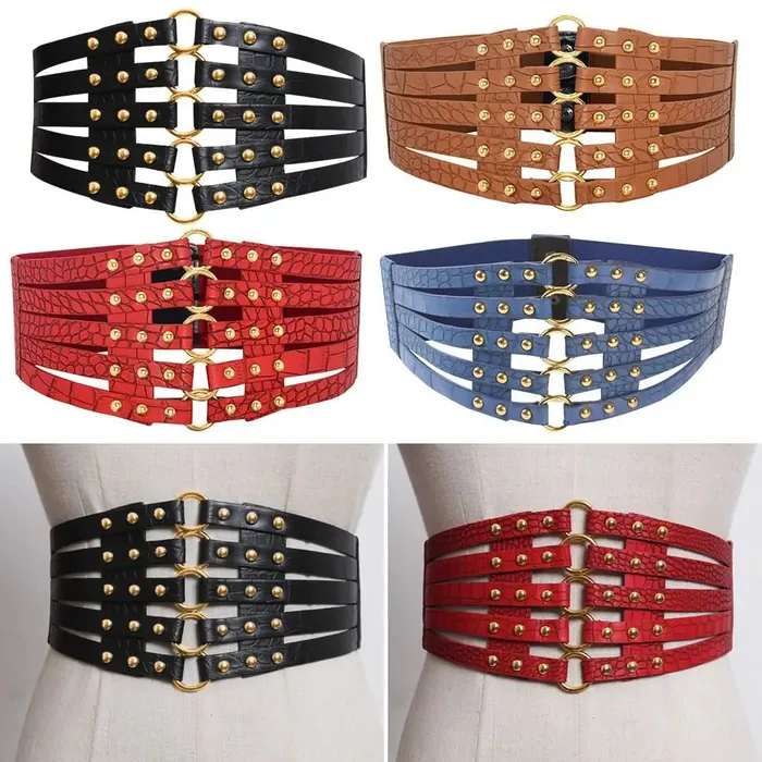 Vibrators Taras Teazers Rivet Wide Belts Corset