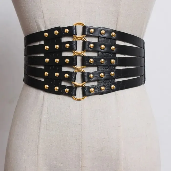 Vibrators Taras Teazers Rivet Wide Belts Corset