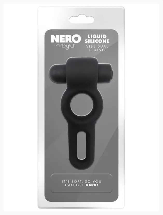 Female Sex Toys Playful Nero By Playful Liquid Silicone Vibe Dual CRing Female Sex Toys Playful Nero By Playful Liquid Silicone Vibe Dual CRing