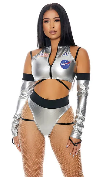 Forplay To the Moon Sexy Astronaut Costume SilverBlack Forplay Anal