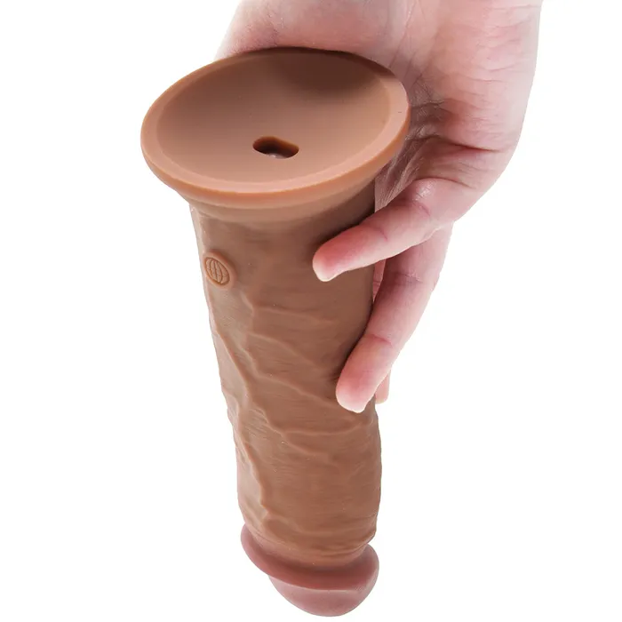 Nalpac Pipedream King Cock Elite 8 in Vibrating Dual Density Silicone Cock Rechargeable Realistic Dildo With Suction Cup Tan Female Sex Toys